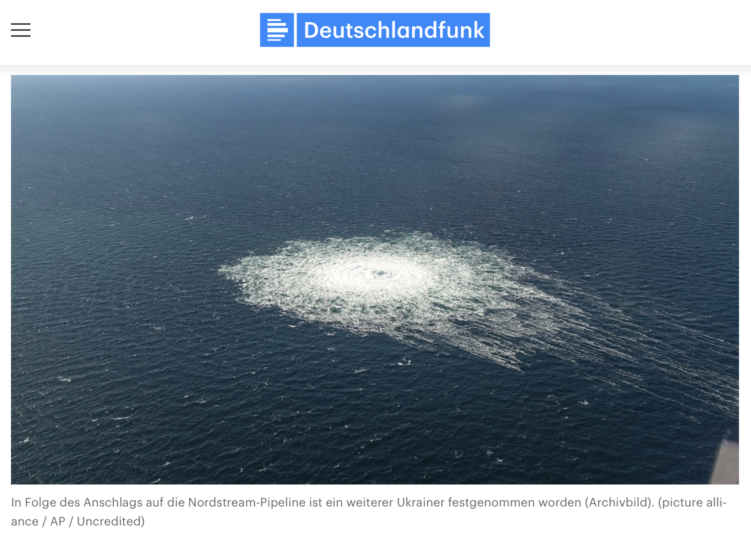 Bundesanwaltschaft bestätigt weitere Festnahme in Zusammenhang mit Nord-Stream-Sabotage